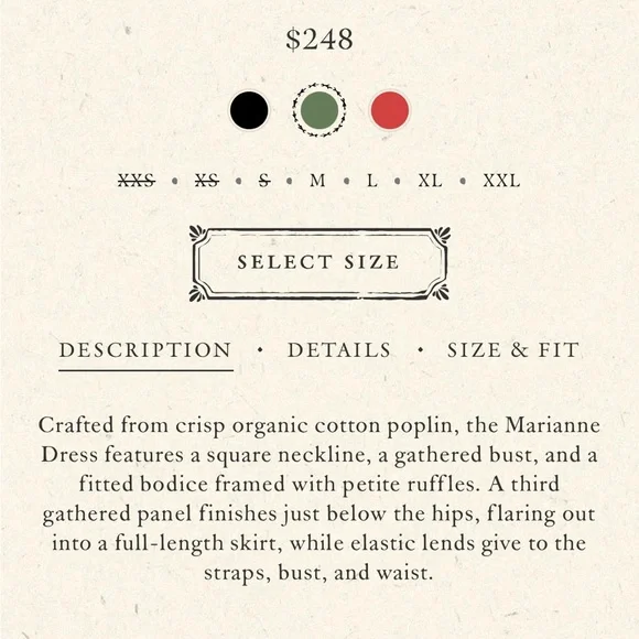 Doen Marianne Dress in Sprig - Picture 7 of 7